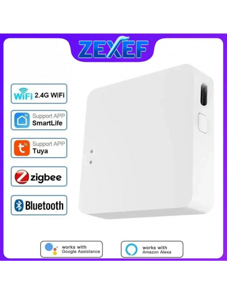 ZEXEF tuya Wifi Grid Multi-Mode Zigbee Bluetooth Gateway Hub Wireless 
