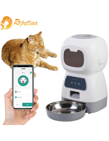 3.5L Automatic Pet Feeder For Cats WiFi Smart Swirl Slow Dog Feeder Wi