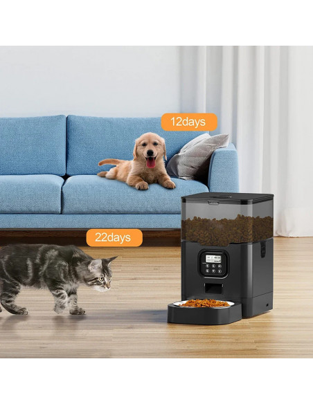 4L Square Automatic Pet Feeder With Remote WIFI Voice Timing Quantitat
