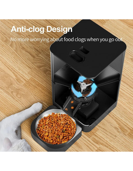 4L Square Automatic Pet Feeder With Remote WIFI Voice Timing Quantitat