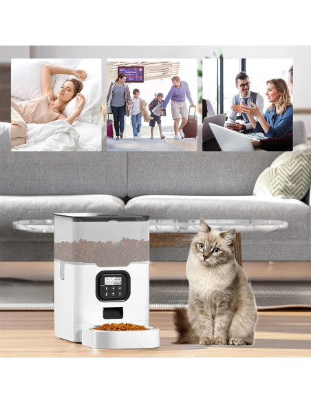 4L Square Automatic Pet Feeder With Remote WIFI Voice Timing Quantitat