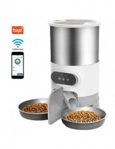 Cat Timing Feeder Smart APP Cat Feeder Stainless steel Double Meal Pet