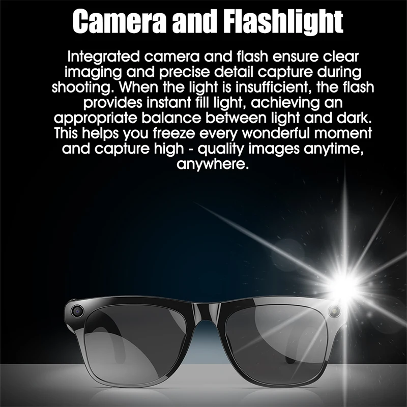Xiaomi 4K HD AI Smart Glasses Chat GPT 100MP Camera Bluetooth Call 260Mah Battery Voice Assistant  Control Smart Glasses 2025