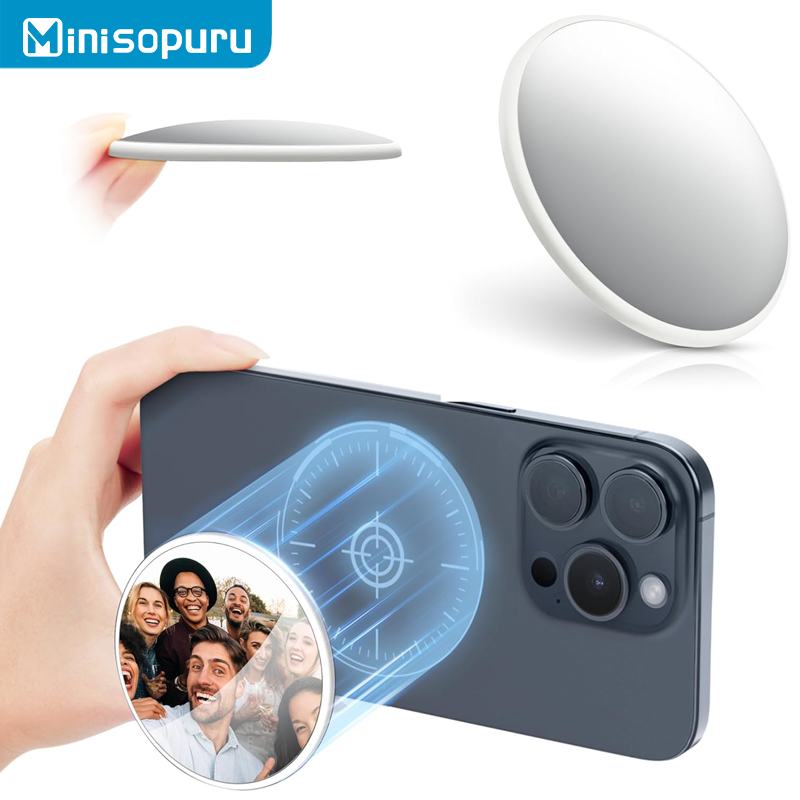 MagSafe Magnetic Phone Rear Selfie Vlog Mirror HD Photo Assist Camera Convex Mirror for IPhone Samsung Photography Accessories