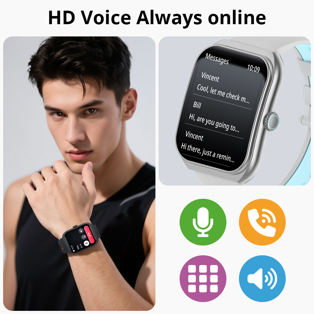 New COLMI P86 1.93" AMOLED Smartwatch Men Health Manager Bluetooth Call IP68 Waterproof Smart Watch Women For Xiaomi iOS Phone