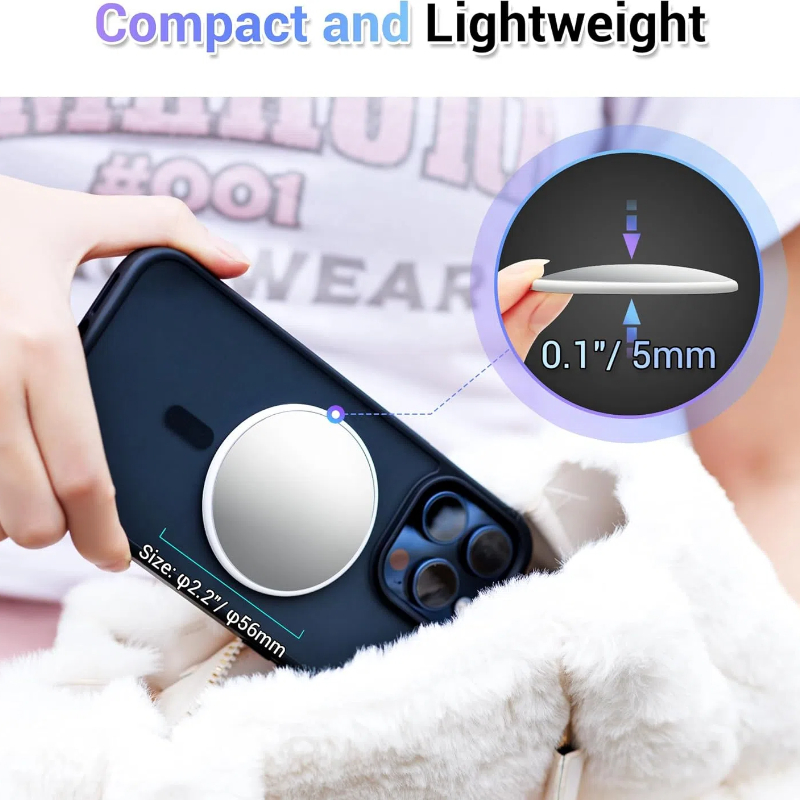 MagSafe Magnetic Phone Rear Selfie Vlog Mirror HD Photo Assist Camera Convex Mirror for IPhone Samsung Photography Accessories