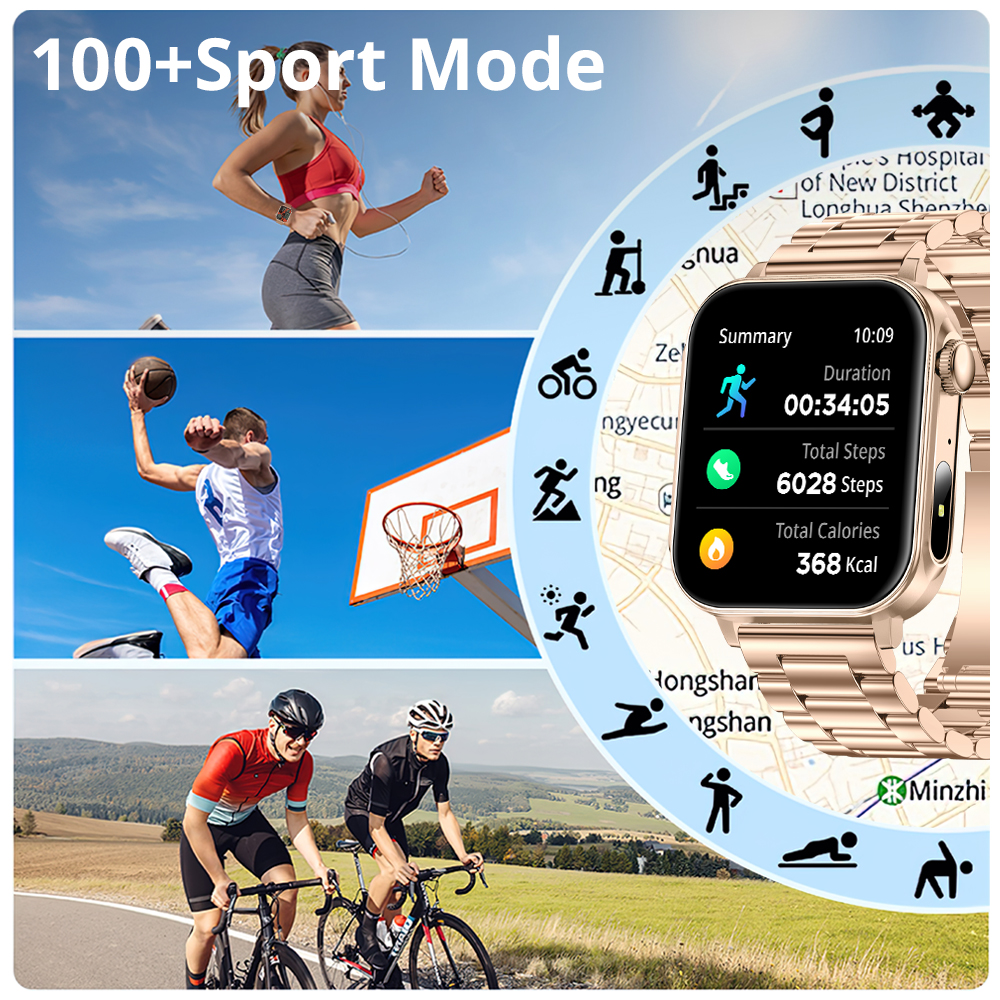 COLMI P80 Type-c Smartwatch Men Women Health Manager Bluetooth Call IP67 Waterproof Flashlight Smart Watch For Xiaomi iOS Phone