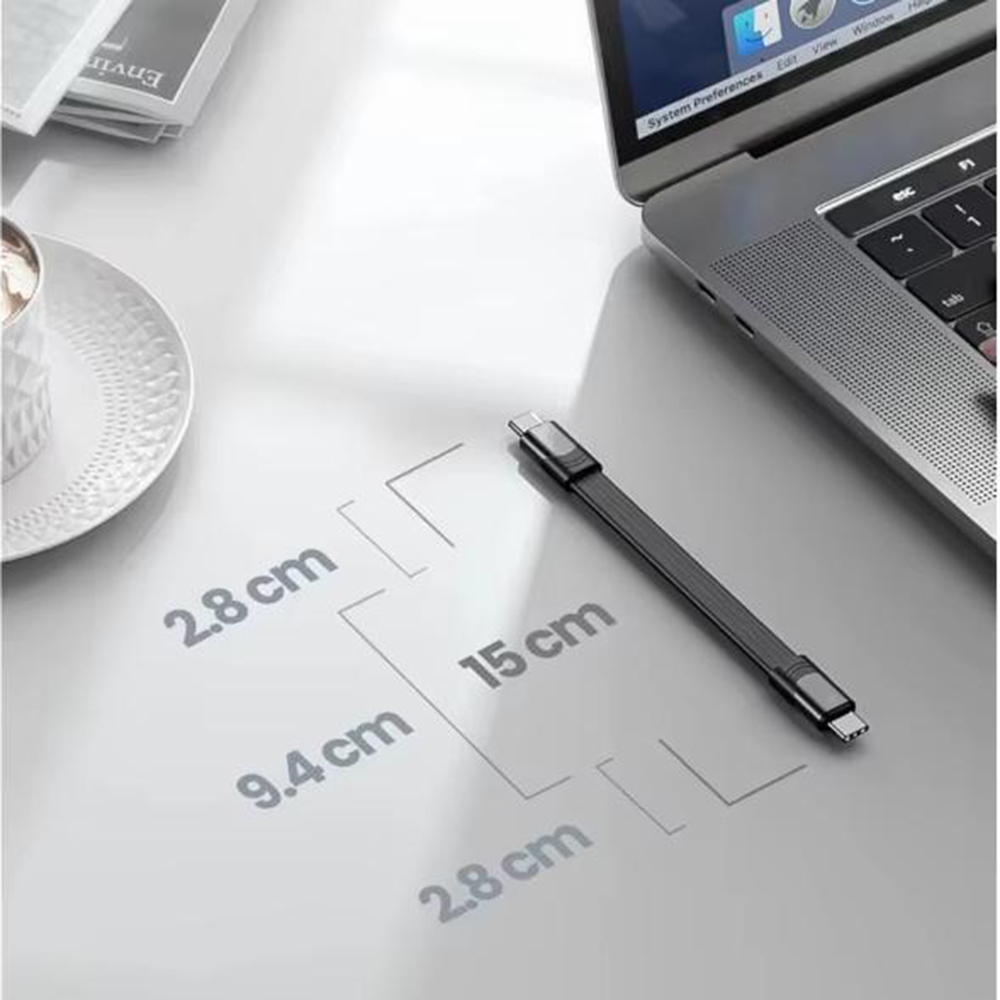 USB 4 Cable 40Gbps PD 100W USB C to Type C Short Data Cable with 5K@60Hz Video Output for Thunderbolt 4/3 MacBook Pro Mac SSD