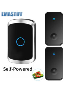 Wireless Waterproof Self-Powered Doorbell with Remote Receiver - Smart Home