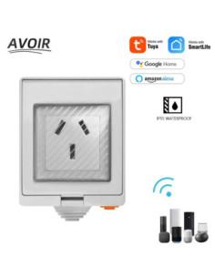 Avoir Smart Waterproof Socket with Wifi and Voice Control