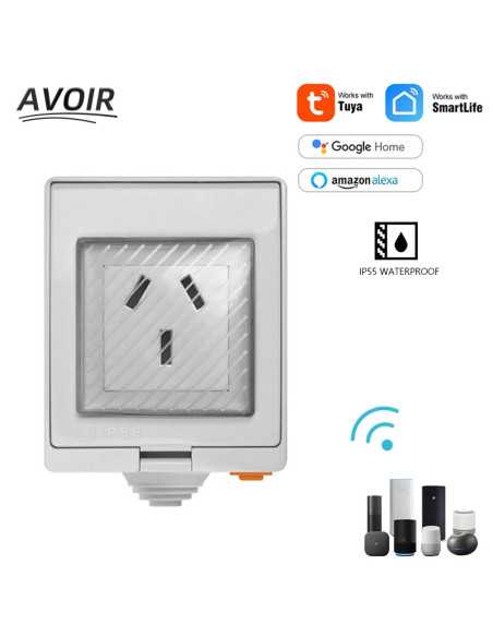 Avoir Smart Waterproof Socket with Wifi and Voice Control