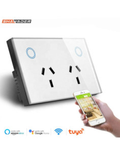 Tuya Smart Wall Socket: WIFI Plug Outlet with Wireless Remote Control