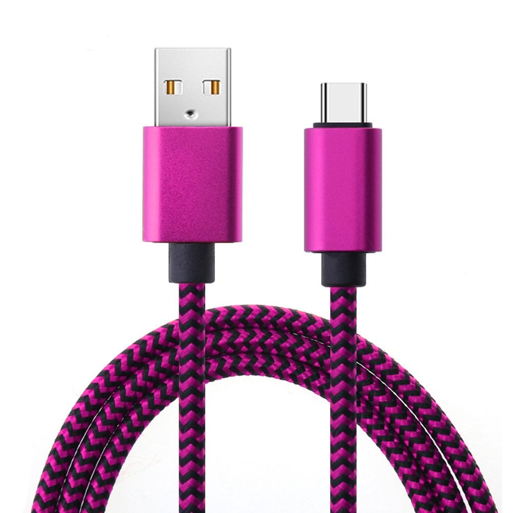USB Type C Cable Date Sync 2.4A Fast 1M 2M 3M Charging Nylon Braided Wire Charger Cable For Samsung Huawei Android Mobile Phone